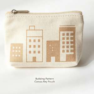 building pattern canvas key pouch