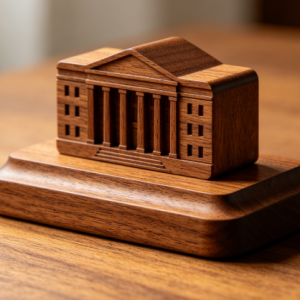 solid wood architectural desktop paperweight标题
