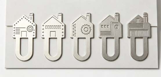 house shape metal bookmark 5pcs set house shape metal bookmark 5pcs set